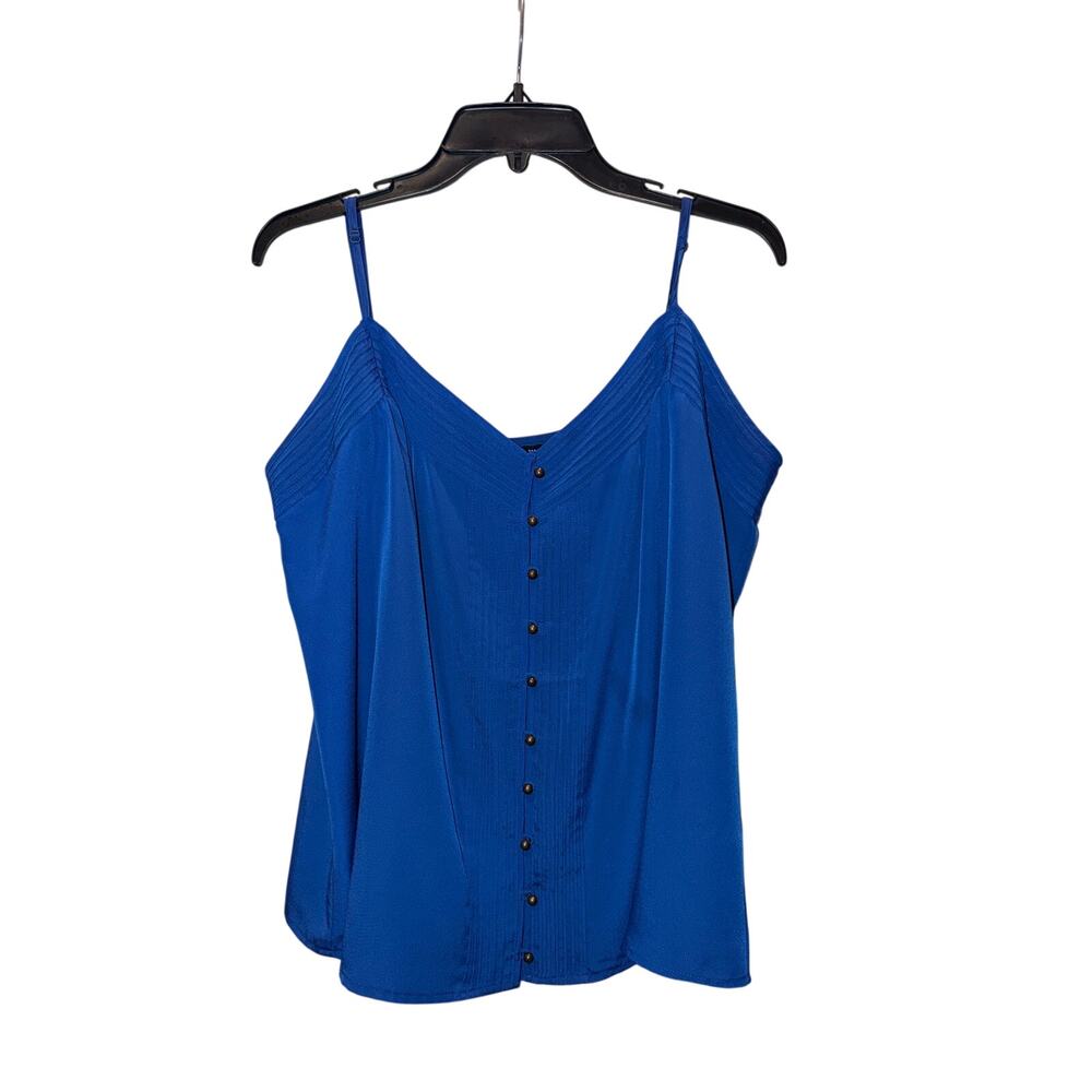 Gap Women’s XL Cobalt Blue Button Front Cami Tank Top Adjustable Straps